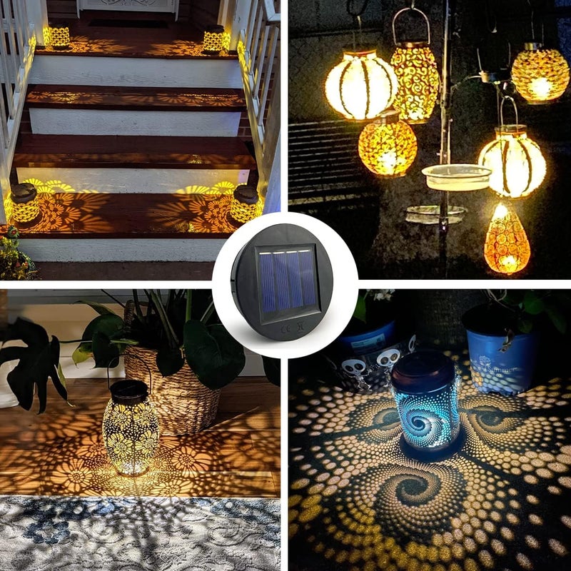 HELESIN Replacement Solar Light Parts, 2 Pack Solar Lights Replacement Top, 8 lumens Solar Light Inserts for Lanterns, Waterproof Battery Box Top DIY Outdoor Garden Patio Decor, Warm Yellow, 3.15inches - Image 5